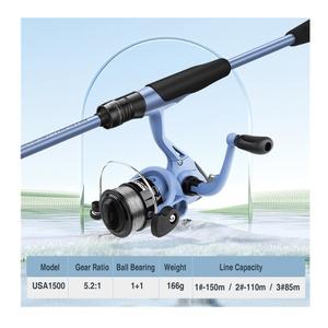 Canne à pêche NOMADISM 1,82 m en fibre de carbone super légère, combo action rapide pour bar de mer, moulinets pour enfants, ruisseaux, lacs, bateaux, EVA 120g - Product Image 5