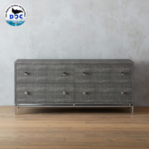 Meuble de salon moderne en bois avec panneaux imitation peau de requin, réglable, pour hôtels et hôpitaux, 4 tiroirs - Product Image 4