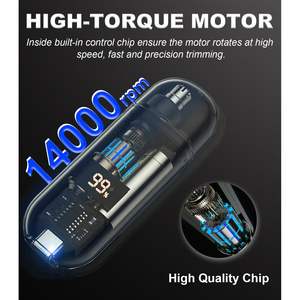 Recortador de Vello Nasal y de Orejas Portátil con Pantalla Digital, Recargable, Indoloro, con Fuente de Alimentación USB, Afeitadora Facial y de Cejas - Product Image 4