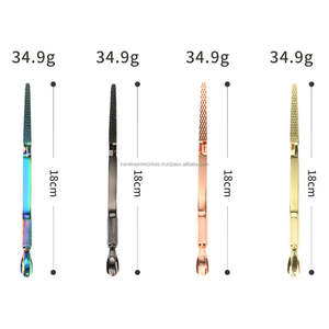 Pinzas de Doble Punta de Acero Inoxidable para Modelar Uñas, Empujador de Cutículas con Clip Cruzado, Herramienta Profesional de Manicura, Limpieza de Uñas Personalizada - Product Image 4