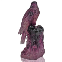 Vente chaude : Artisanat en cristal d'améthyste violette sculptée en forme d'aigle, décoration animale naturelle de qualité supérieure, idéal pour les cadeaux (vente en gros)