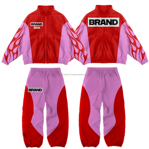 Grande taille 2025 vente en gros de haute qualité Logo imprimé coupe-vent femmes ensemble nouveau Design OEM hommes et femmes coupe-vent Logo personnalisé - Product Image 5