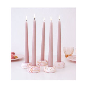 Bougeoir en marbre décoratif pour la maison design vintage Bougeoir en marbre rose de qualité supérieure pour les fournisseurs en gros - Product Image 1