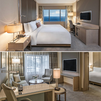 Fourniture clé en main de mobilier de chambre d'hôtel de luxe complet et personnalisé, ensemble d'hôtel 5 étoiles moderne en chêne écologique et durable