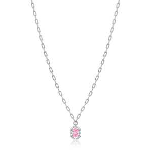 Collar de diseño de Piedra Rosa para mujer, joyería de plata de ley 925 hecha a mano, venta al por mayor - Product Image 3