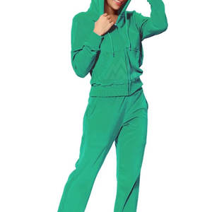 Algodón Poliéster Venta al por mayor Mujeres Velour Chándales Quick Dry Chándales Manga Larga Mujeres Velour Chándales - Product Image 5