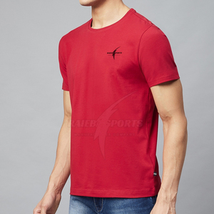 T-shirts pour hommes, nouveau design, avec logo personnalisé, design uni, manches courtes et motif uni, 220g polyester/coton - Product Image 2