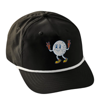 Cuerda Sombreros Béisbol 6 Panel Gorras Gorra de golf Impermeable Contraste Color Estructurado Etiqueta bordada Etiqueta Interior Cierre Snapback