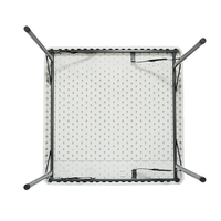 Table pliante carrée de 3 pieds en plastique HDPE bjflamingo Table à manger carrée en plastique blanc