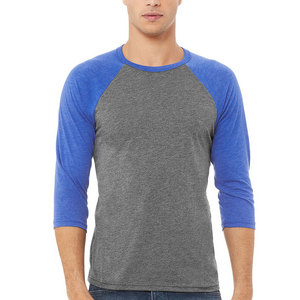 Camiseta de béisbol informal de cuello redondo de manga larga sólida para hombre - Product Image 3