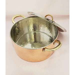 Juego de ollas de diseño y fabricación artesanal, minimalista, seguro, de cobre puro, Occidental, para servir en fiestas, artesanía en la India con la mejor calidad - Product Image 6