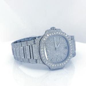 Reloj de Diamantes Moissanite VVS de Primera Calidad, Completamente Cubierto de Piedras, para Hombre, Envío Gratuito Directo del Fabricante - Product Image 5