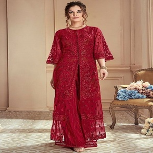 Kanya Fancy Garments IAN/PKSTNI Elegante Salwar Kameez de Novia con Bordado Pesado y Hermoso Trabajo ZARDOZI, Largo hasta el Suelo - Product Image 4
