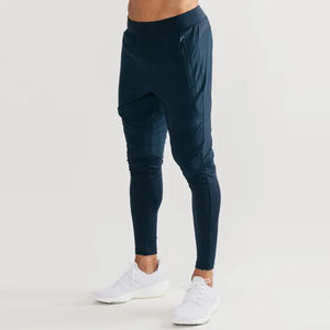 Pantalones de chándal ligeros con logotipo personalizado Joggers informales de cintura alta para gimnasio con bolsillos cómodos Yog para hombre - Product Image 2