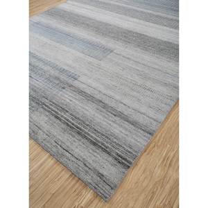 Blythe Grey Black Striped Wool <b>Rug</b> Hand Knotted <b>Boho</b> Style Afghan Afghan for Home Living Room Hallway Rectangle Carpet-LSEA-1197 - Product Image 2