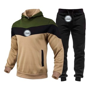 Survêtement en polaire chaud à blocs de couleur pour homme - Product Image 4