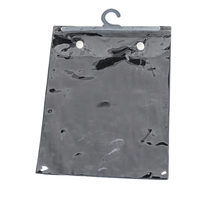Sac d'emballage en PVC personnalisé avec cintre en plastique et bouton-pression, pochette pour sous-vêtements avec poche optionnelle