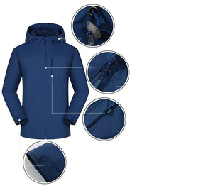 Veste d'hiver imperméable coupe-vent avec logo personnalisé, poche, résistante à l'eau, épaisse, pour homme - Product Image 2