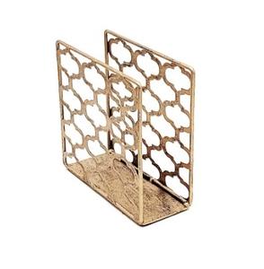 Luxury Variety <b>Gold</b> Iron Metal Hotel Napkin Holder Square Shape Table <b>Top</b> Fancy Handmade Wholesale Decorative Iron Napkin Holder - Product Image 1