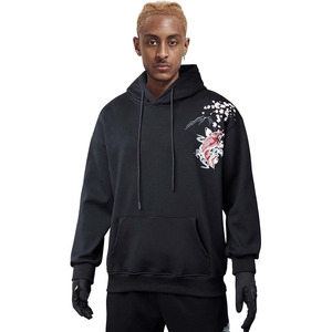 Sudadera con Capucha de Forro Polar para Hombre, Color Negro, para Invierno, con Tela Suave y Transpirable, Ajuste Cómodo, Costuras Duraderas y Diseño Casual Moderno - Product Image 5