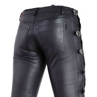 Pantalones de Lona Elegantes, Ajustados, Estilo Biker, para Club, Ropa de Calle, Formales, Vintage, con Cintura Elástica, Resistentes al Viento, Impermeables, con Protección UV, para Hombre