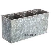 Jardinière en métal galvanisé de qualité supérieure, capacité 3L, pour usage intérieur/extérieur, écologique, pour la plantation de graines et l'arrosage du jardin domestique