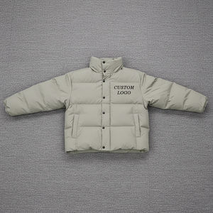 Logo personnalisé prix de gros veste d'hiver OEM bouffante col montant coupe-vent manteau en duvet pour hommes veste à bulles unisexe avec fermeture éclair - Product Image 4