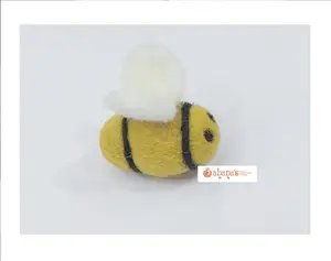 Nepal's Buzzing Best: Felt Bee Keychain Wholesale-Handmade charm for Phones, Backpacks & Smiles - Cute Gift Products For Teens