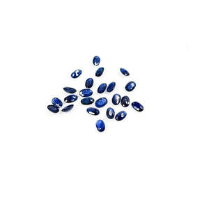 Zafiro Azul Natural, Gema Suelta Sin Tratar, Ovalados Calibrados de 3x5mm y 6x4mm, Calidad Fina, Corte Brillante Facetado, Corte Cojín - Product Image 5