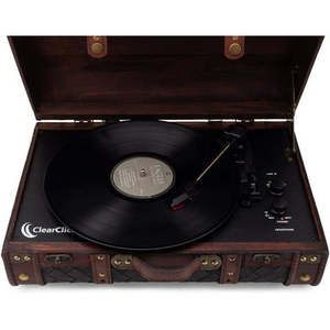 Vintage Wooden Suitcase Turntable <b>with</b> <b>Bluetooth</b> & USB (Model VT31) - Product Image 4