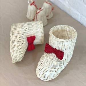 Factory Direct <b>Sale</b> Handicraft <b>Christmas</b> Products Rattan Weaved Noel Ornaments With Customized Brand Name and Packaging - Product Image 3