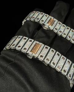 Couple Fashion ETA <b>Mechanical</b> Stainless Steel <b>Watch</b> Yellow Luxury Natural Diamonds Unisex Gift - Product Image 2