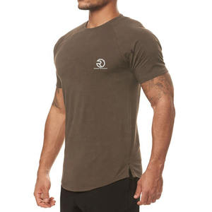 Puff impresión al por mayor entrenamiento Fitness poliéster secado rápido correr entrenamiento gimnasio deportes personalizado hombres Muscle Fit camiseta - Product Image 2