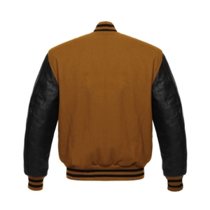 Chaquetas Varsity de Invierno Personalizadas con Cuerpo de Lana y Mangas de Cuero, Transpirables, Resistentes al Viento, para Hombre, para Interiores y Exteriores - Product Image 6