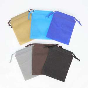 Non-woven Fabric Shopping <b>Bag</b> with Drawstring Closure Customizable Size & Handle - Product Image 4