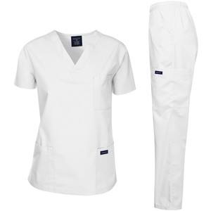 Ensemble haut et bas de travail pour infirmière et médecin, tissé, couleur unie, design de haute qualité - Product Image 5
