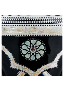 Auténtica Darbuka Gawharet El Fan con Corona Negra y Rayas, Sombaty, 23 cm, Pearl Doumbek - Product Image 2