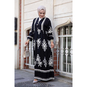 Irina <b>Viscose</b> <b>Hijab</b> Dress Black - Product Image 2