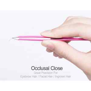 Juego de pinzas para cejas doradas, las mejores pinzas para cejas inclinadas de oro rosa, pinzas para cejas para depilación de acero inoxidable, Etiqueta Privada - Product Image 3