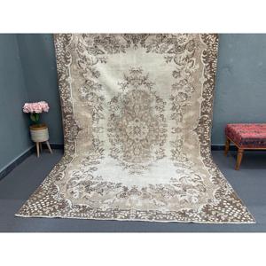 Alfombra Vintage Grande de 5.6x10.1 pies (170x308 cm), Alfombra Marroquí Marrón Turca - Product Image 1