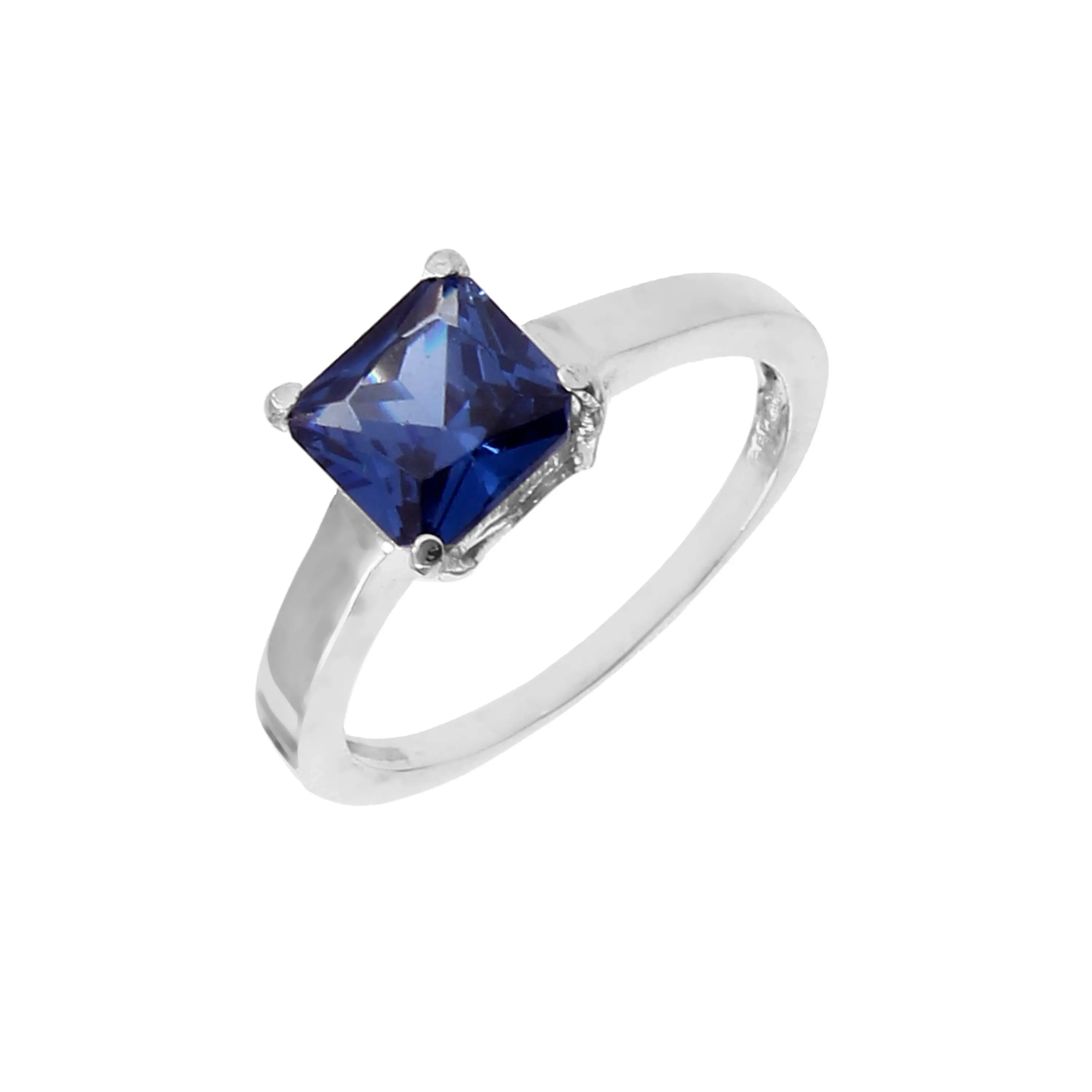 Женское кольцо с синим ограничением, 925