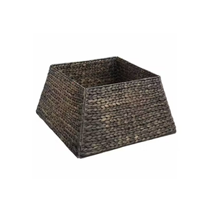 Top Choice Natural Water Hyacinth Square Christmas Tree Collar Rustic Tree Skirt Basket Stand Base Cover from Vietnam B2B - Product Image 1