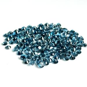 อัญมณีทรงหลวมเจียระไนเหลี่ยมเพชรพลอยลอนดอนสีน้ำเงินขนาด5มม. สำหรับทำเครื่องประดับหินบุษราคัมธรรมชาติ - Product Image 4