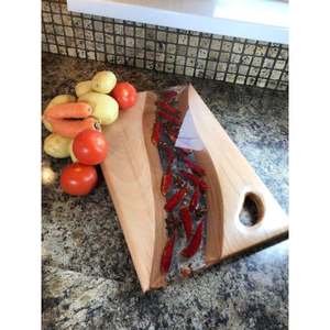 Plateau de service en résine plaquée couleur noire fabriquée à la main pure pièce unique avec des assiettes premium supplémentaires à des tarifs très bas - Product Image 4