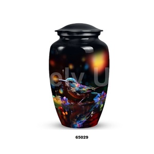 Venta caliente gran aluminio gorrión cremación adulto urna para cenizas humanas decorativa tamaño completo urna funeraria para mujer - Product Image 5