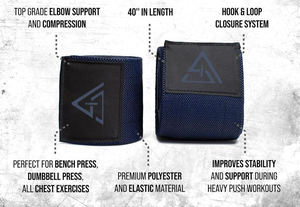 Vendas de Poliéster para Levantamiento de Pesas con Logotipo Personalizado de Alta Calidad Unisex, Coderas Protectoras, Cinturón Protector, Muñequeras, Vendas de Entrenamiento para Codos - Product Image 4