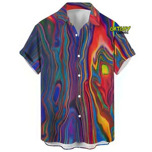 Nouveaux styles de chemises hawaïennes en polyester à sublimation personnalisées pour hommes, chemises hawaïennes à fleurs boutonnées à manches courtes pour hommes - Product Image 1