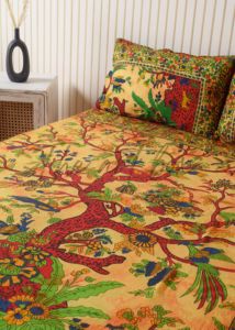 Juego de sábanas de algodón 100% ecológicas indias, colcha de Mandala moderna con Árbol de la vida, colcha de cama colorida, juegos de fundas de almohada elegantes - Product Image 3
