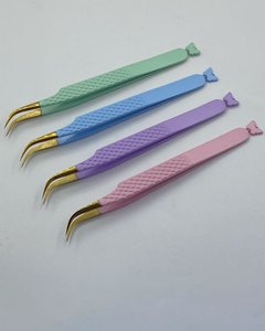 Pinzas para extensiones de pestañas Pinzas para pestañas de calidad fina de acero inoxidable Pinzas para pestañas rectas y curvas de calidad superior - Product Image 5
