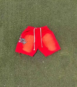 Short personnalisé de haute qualité 100% coton surdimensionné à la mode impression mi-taille poches Designer graphique délavé à l'acide - Product Image 6